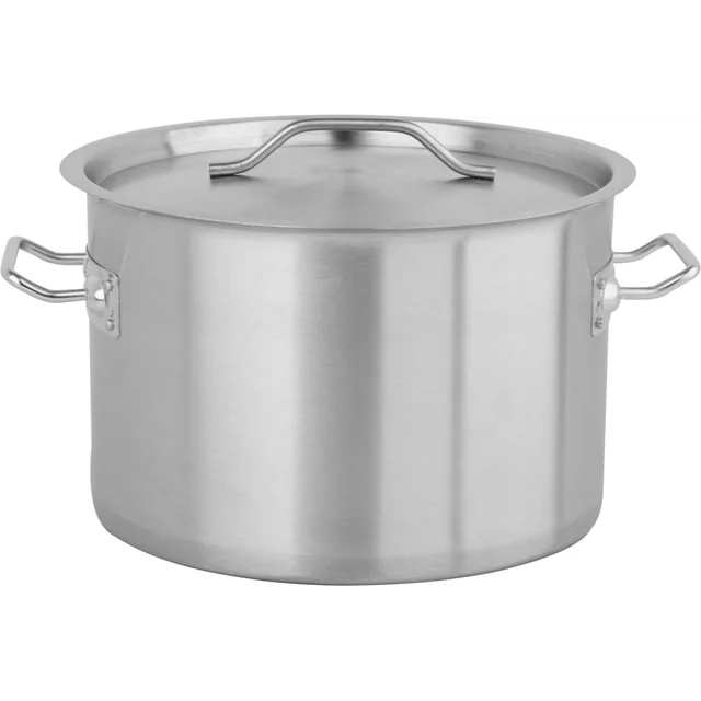 Pot, bas, diamètre 30cm 14L + couvercle inox