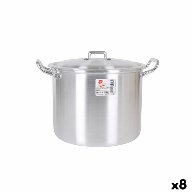 Pot with Aluminum Lid 31,5 x 26 x 21 cm (8 Pieces)