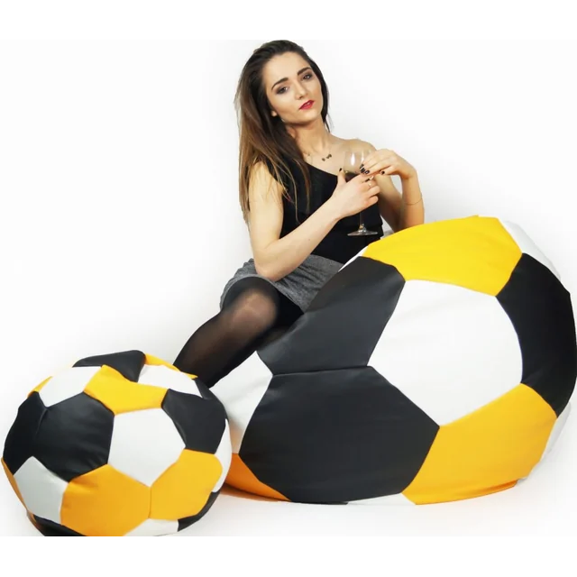 Pouffe Ball XXL Poltrona Bolsa com bola Tricolor