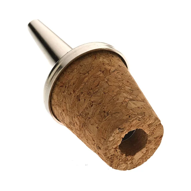 Pourer steel/natural cork - set 3 pcs.