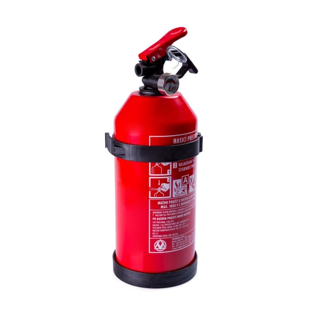 Powder fire extinguisher 1 kg (ABC with manometer)