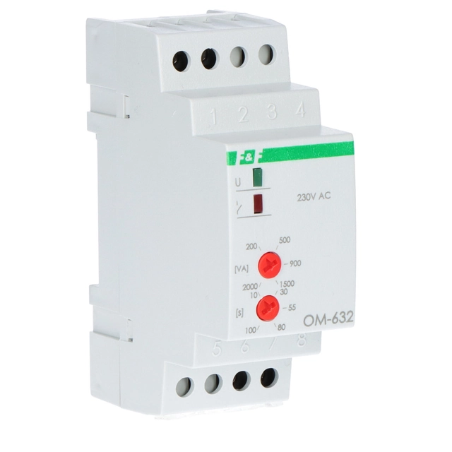 Power limiter for cooperation with current converters, DIN rail mounting OM-632