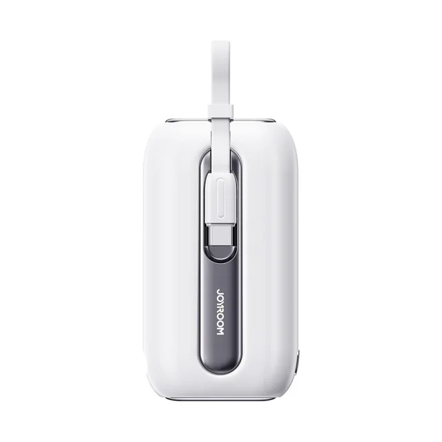 Powerbank 10000mAh Farverig serie 22.5W med USB-C og iPhone Lightning kabler hvid