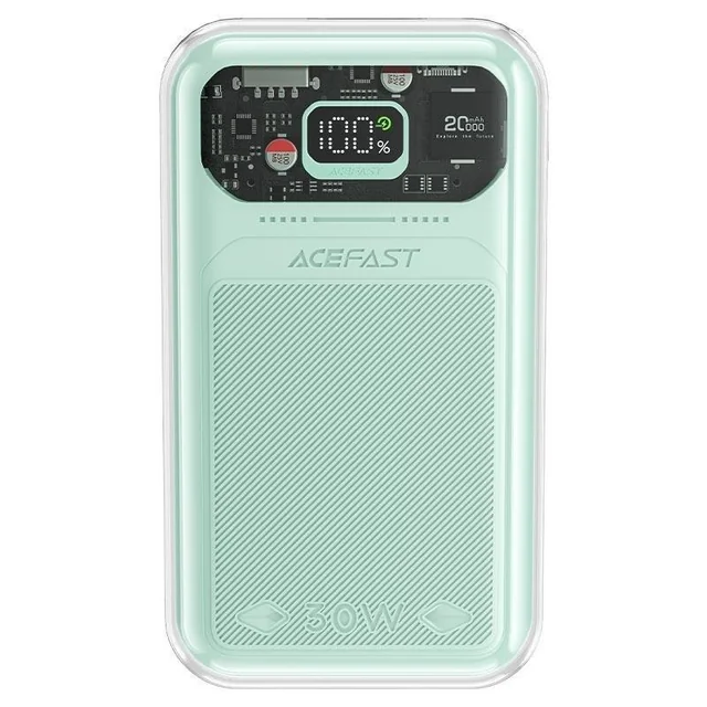 Powerbank 20000mAh Sparkling Series γρήγορη φόρτιση 30W QC AFC FCP SCP πράσινο