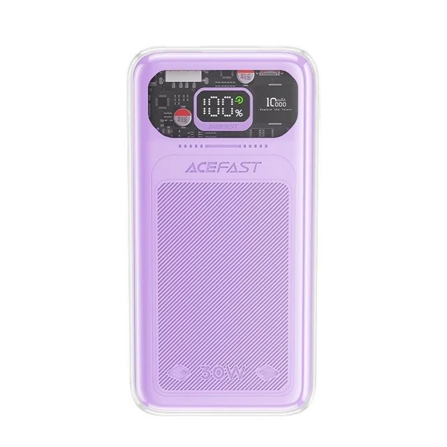 Powerbanka 10000mAh Sparkling Series rychlé nabíjení 30W fialová