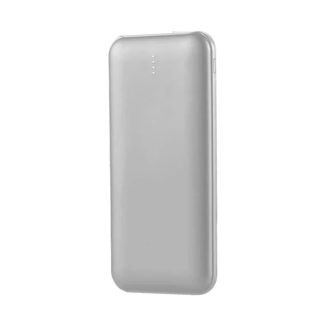 Powerbanks met LED-scherm - Zilveren behuizing - 10000mAh