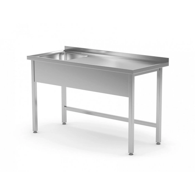Pöytä pesualtaalla ilman hyllyä - lokero vasemmalla 800 x 600 x 850 mm POLGAST 211086-L 211086-L