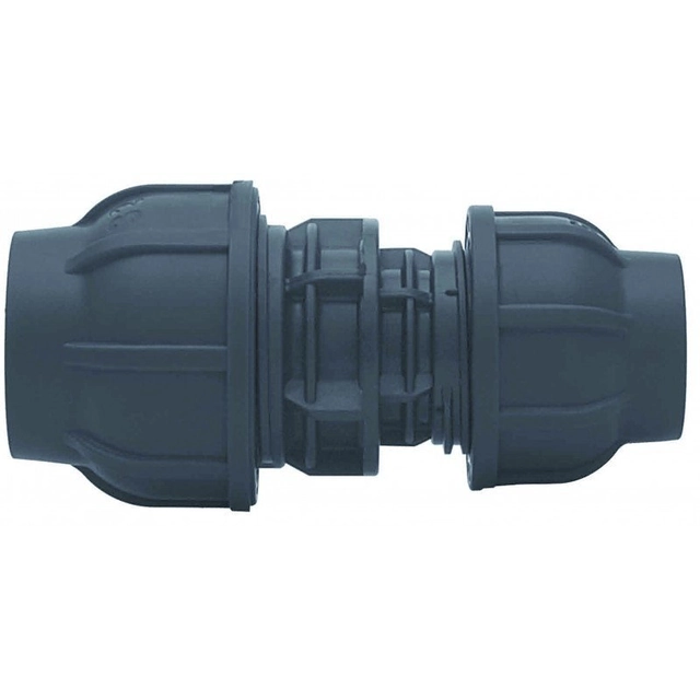 PP compression fitting 25x20 PN16, for PE pipes, black colour