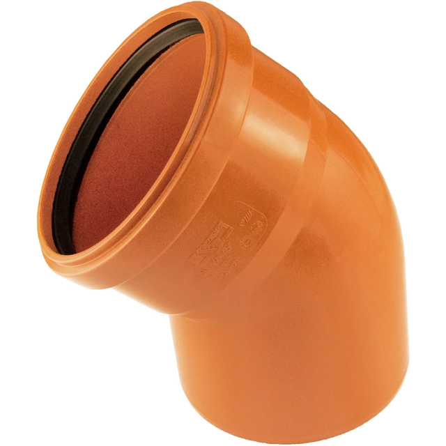 PP elbow 160/15 SN8 to the external sewage system
