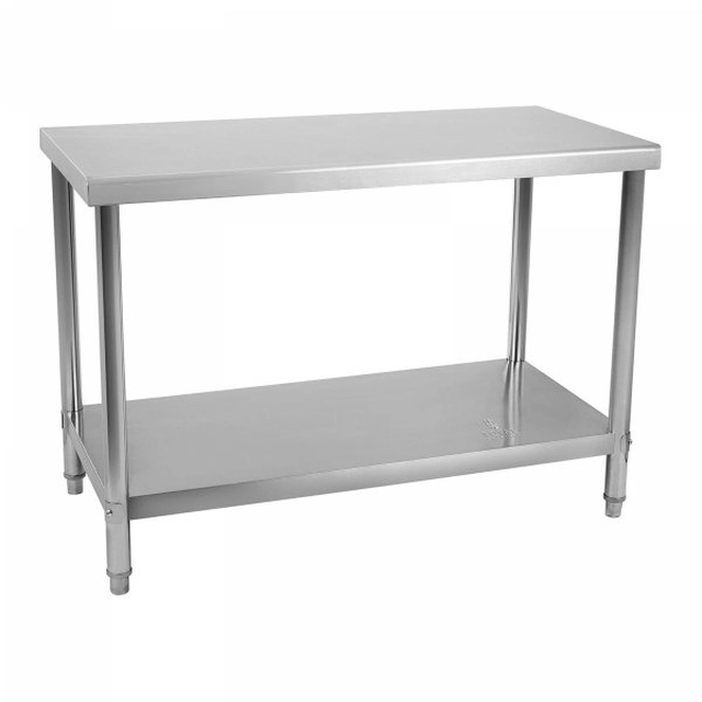 Pracovný stôl - 120 x 70 cm - 143 kg - nerez ROYAL CATERING 10011603 CWT-120X70S