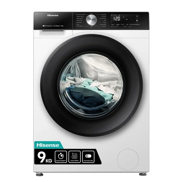 Пральна машина Hisense WF3S9043BW3 60 см 1400 об/хв 9 кг