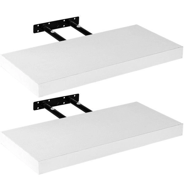 Prateleira de parede Stilista, conjunto 2 peças, 60 cm, branco