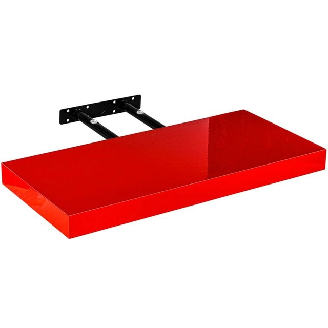 Prateleira de parede STILISTA Volato vermelho brilhante, 70 cm