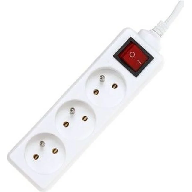 PremiumCord power strip 3 sockets 10 m white (pp3k-10)