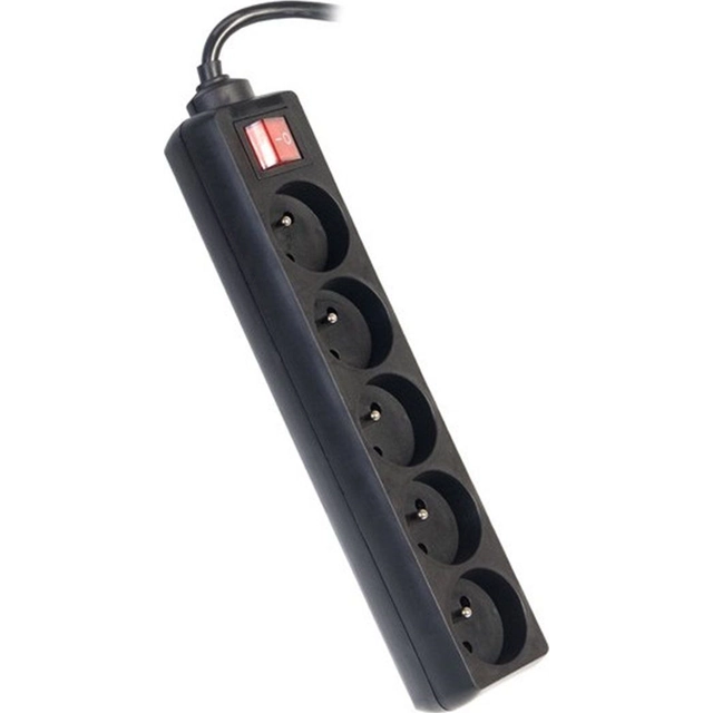 PremiumCord power strip 5 sockets 5 m black (ppa5k-05bk)