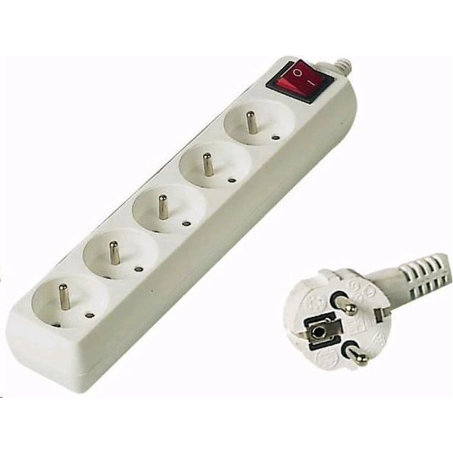 PremiumCord power strip 5 sockets 7 m white (pp5k-07)