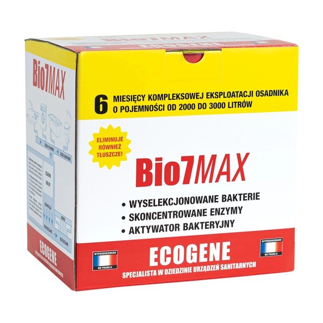 Preparazione BIO7 MASSIMO 6m-cy SFRUTTAMENTO DECOMPOSIZIONE GRASSO (6X80G ENTRETIEN,6X80G FATS) ai coloni