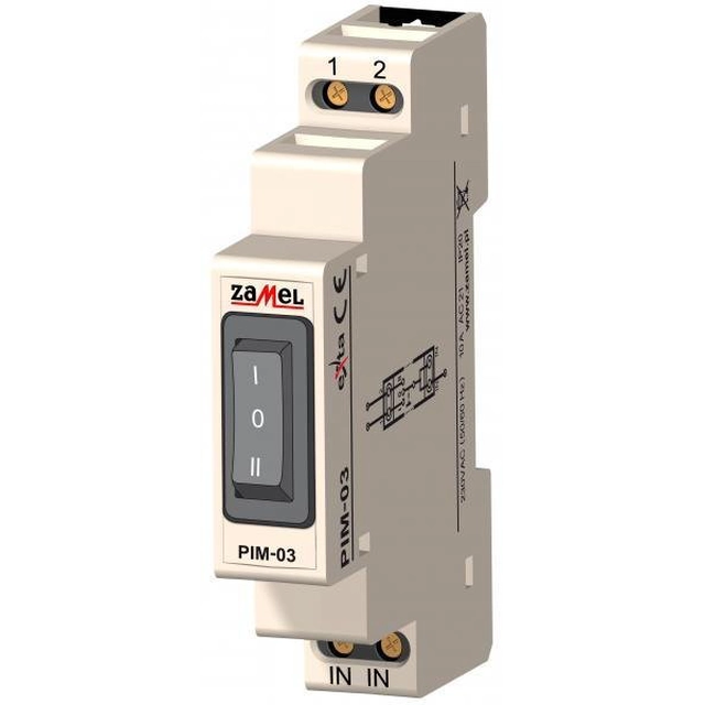 Přepínač instalace Zamel I-0-II 230V PIM-03