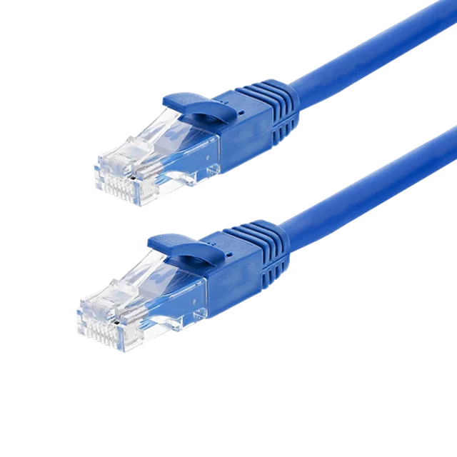 Prepojovací kábel Gigabit UTP cat6, LSZH, 0.15m, modrý - ASYTECH Networking TSY-PC-UTP6-015M-B