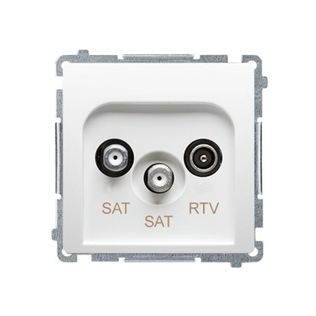 Presa finale SAT/SAT/RTV BMZAR+SAT3.1-P2.01/11 Modulo base bianco