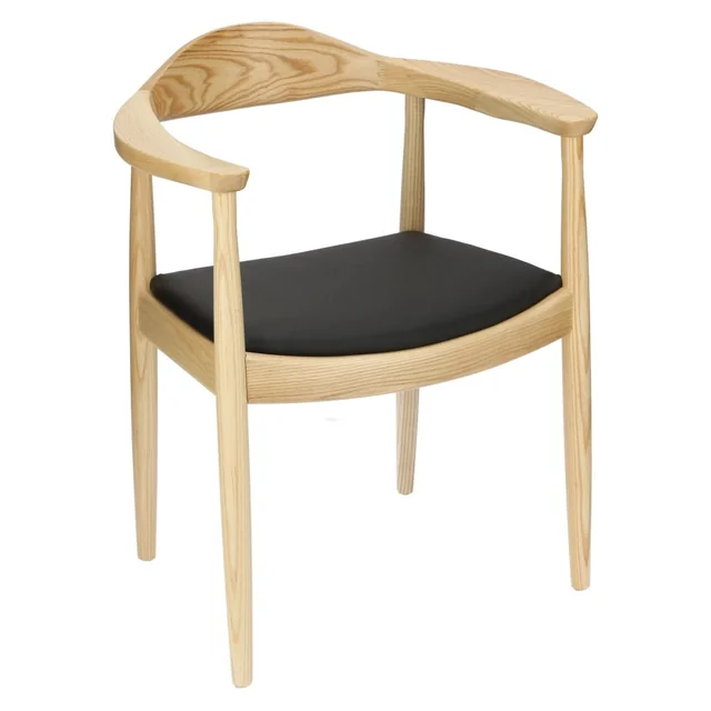 President chair, natural wooden