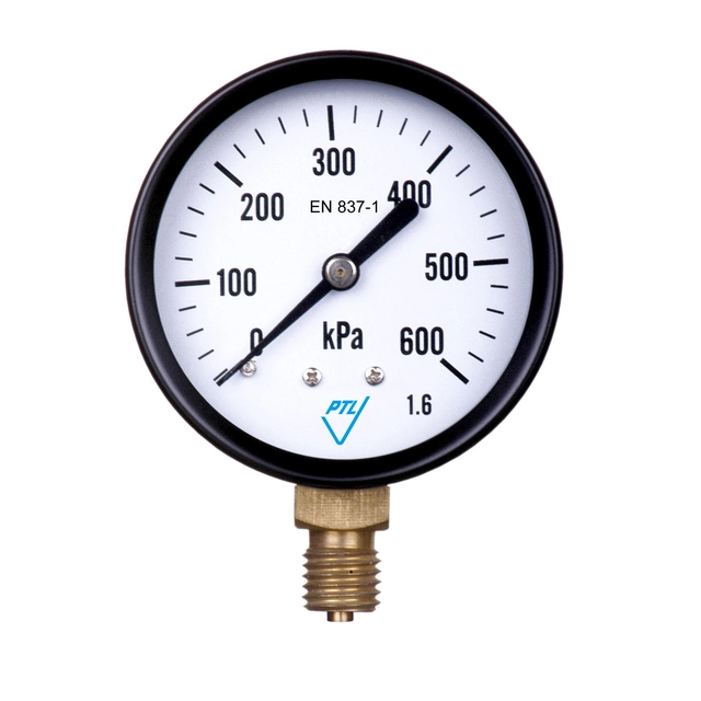 Pressure gauge 0 - 250 kPa, 63 mm, bottom M12x1.5