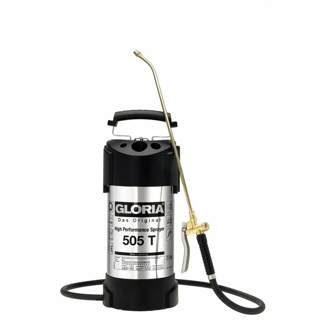 Pressure sprayer for the garden Gloria 505t Stainless steel Brass 6 BAR 5 L