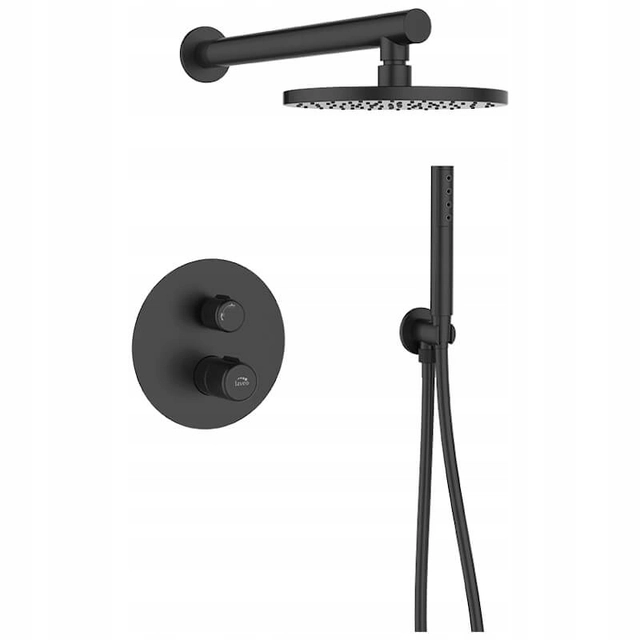 PRETTO ENSEMBLE DE DOUCHE AVEC ROBINET FINI, NOIR