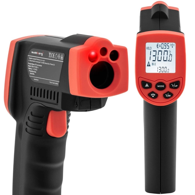 Priemyselný teplomer, laserový pyrometer, rozsah -50 až 1300C