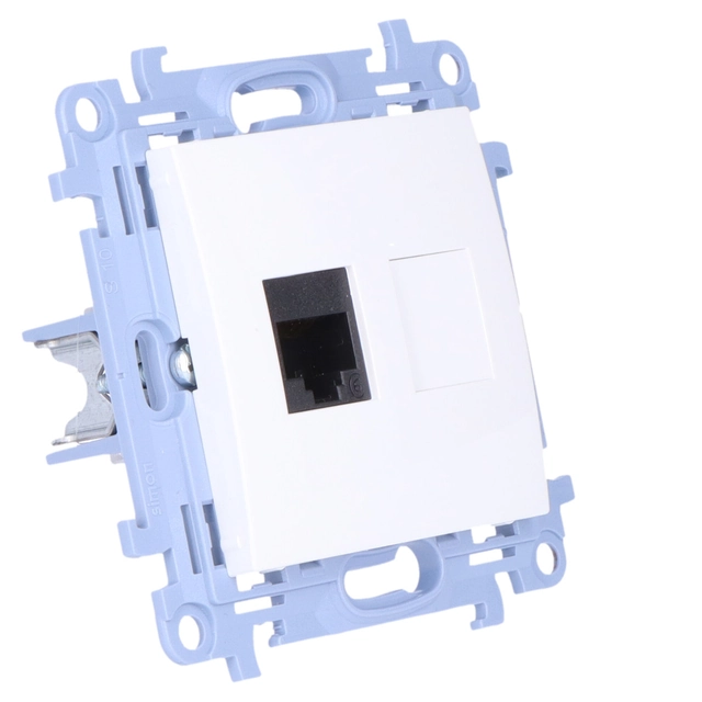 Prise ordinateur unique RJ45 catégorie 6 (module), blanc Simon10