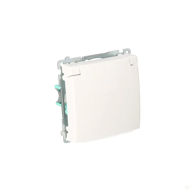 Prise simple terre IP44 avec volets BMGZ1BZ.01/11 Module blanc de base