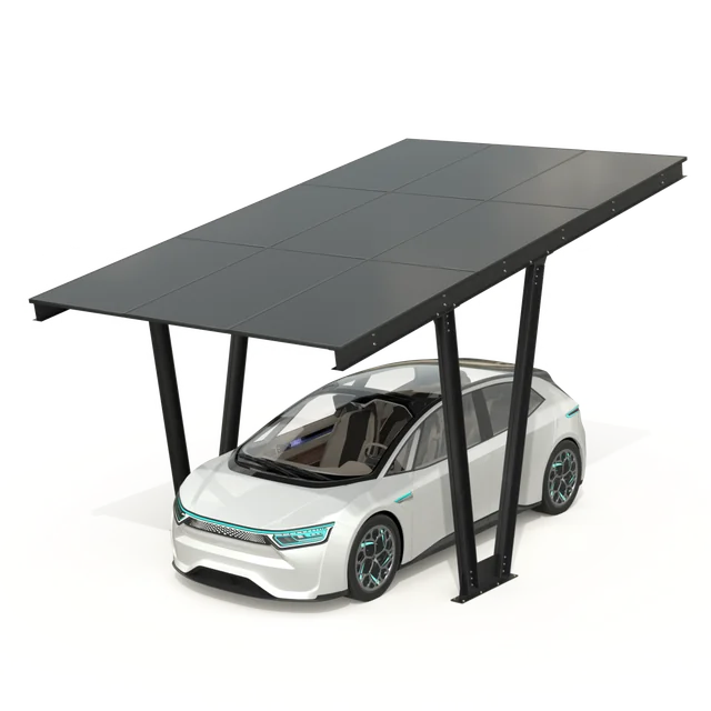 Přístřešek pro auto s fotovoltaickými panely - Model 06 (1 sedadlo)