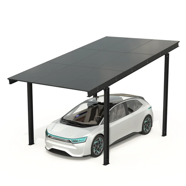 Prístrešok na auto s fotovoltaickými panelmi - Model 05 (1 sedadlo)