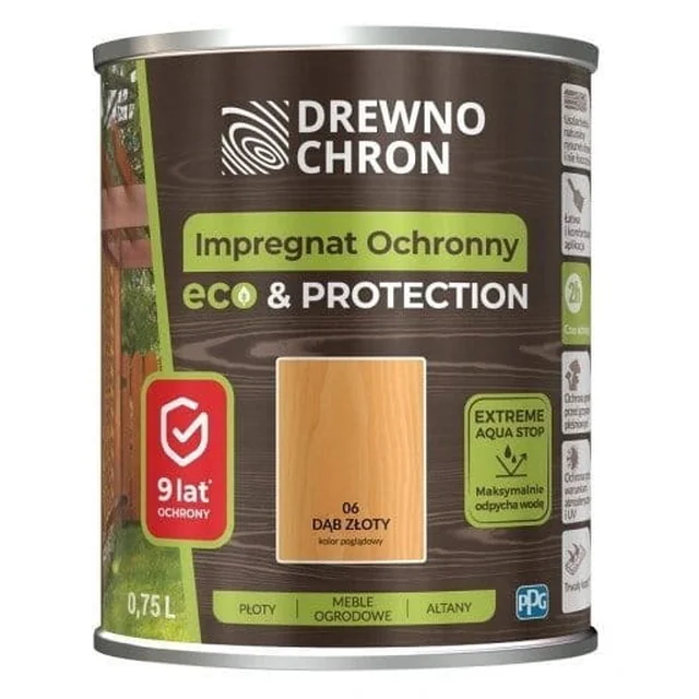 Produit de préservation du bois Eco&Protect chêne doré 4,5L