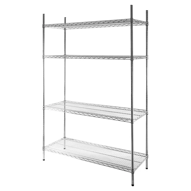 Professional Chrome Metal Storage Rack 4-półkowy 180x45x180cm