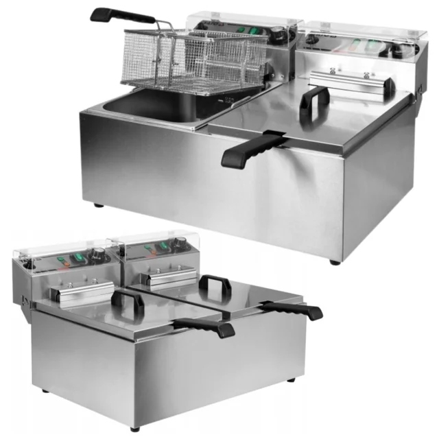 Professional Electric Fryer 2x 11,5l 2x5kw Yato Yg-04624