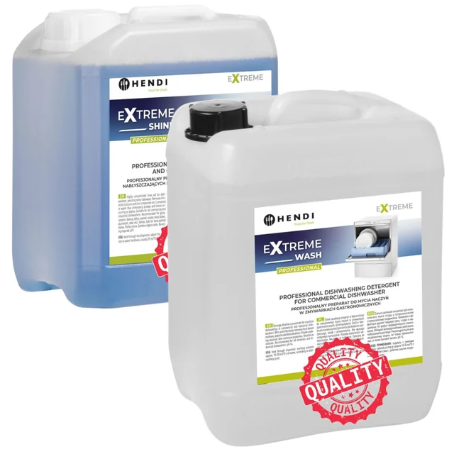 Professional Hendi Cleaning and Polishing Liquid 10L+10L - Detersivi per lavastoviglie