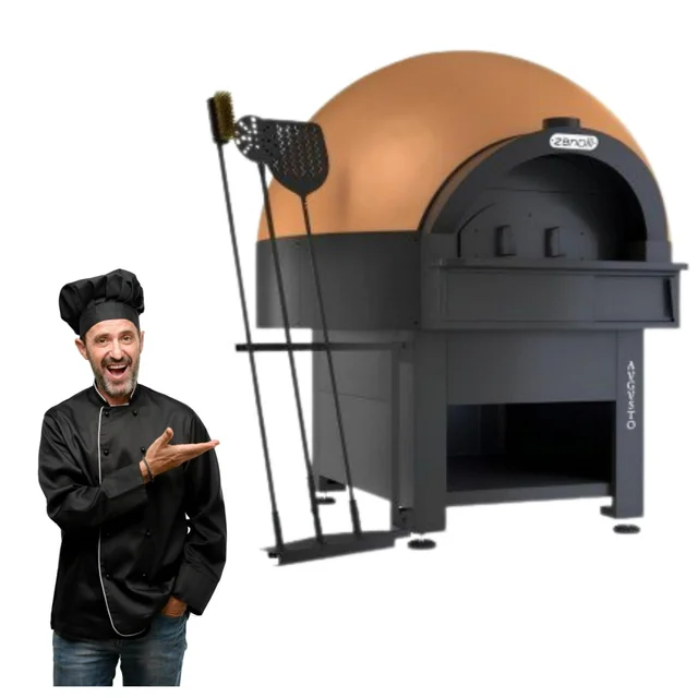 Professional Neapolitan Pizza Oven Rotary - 27 kW, 500°C, 12x30 cm