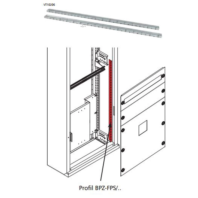 Profil Eaton pour montage de façades BPZ-FPS/350 350mm - 112343