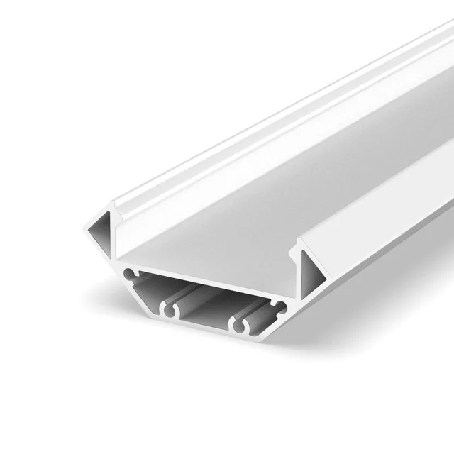 Profil LED T-LED P3-3 colț alb Varianta: Profil fără capac 2m
