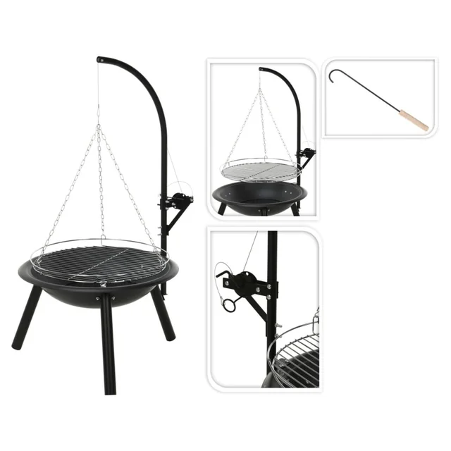 ProGarden Feuerstelle mit Grillrost, 55 cm