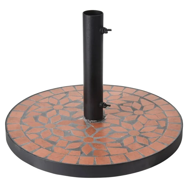 ProGarden Mosaic umbrella stand, black and orange