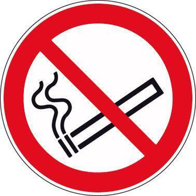 Prohibition sign, 200mm foil, "No smoking",