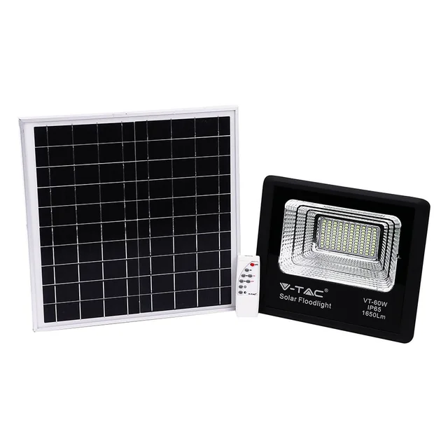 Projecteurs solaires noirs - 20W- P65 - 1650 Lumens - 4000K