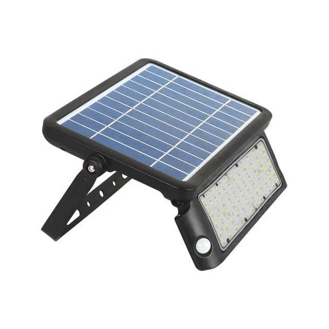 Projecteurs solaires noirs - IP44 - 10W - 1100 Lumens - 4000K