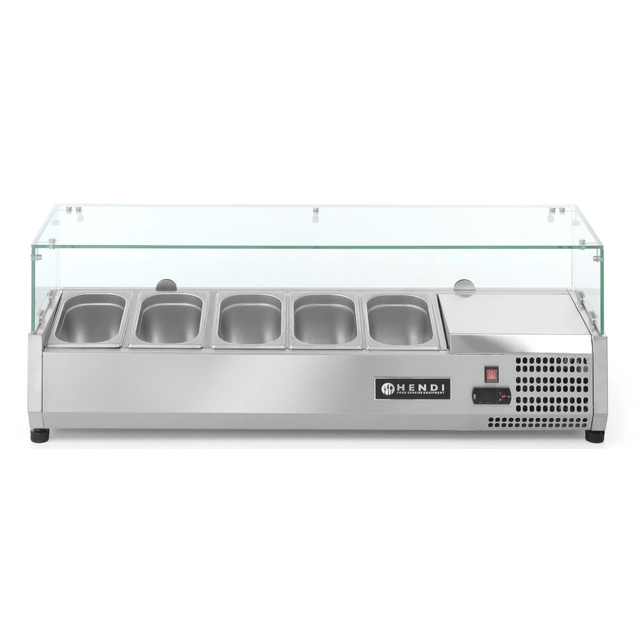 Prolunga refrigerazione per Kebab Pizzeria 120 Cm 5x Gn 1/4 Hendi 232903