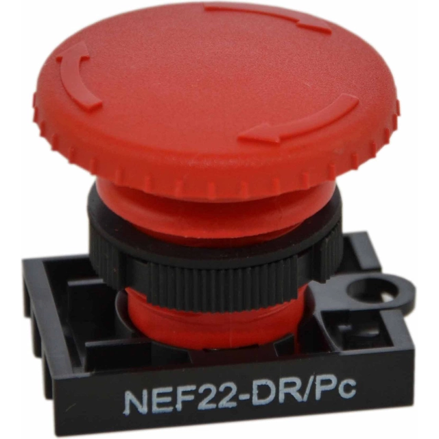 Promet Red mushroom button drive by turning (W0-N-NEF22-DR/P C)