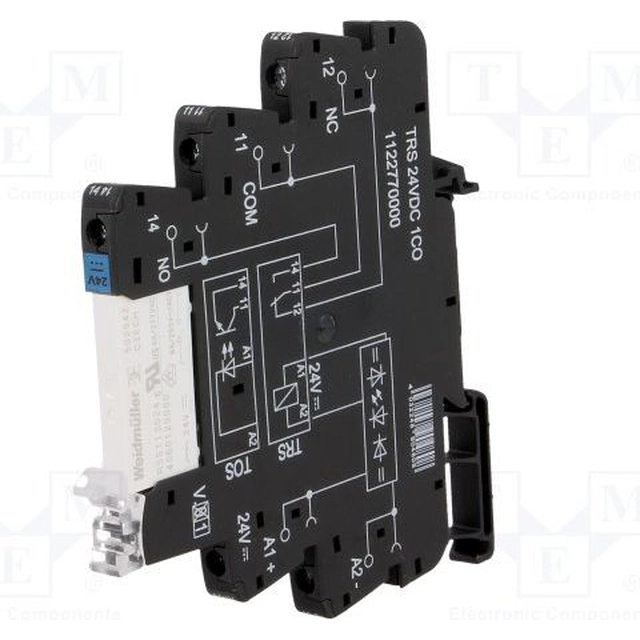 Промислове реле Weidmuller 1P 6A 24V DC TRS 24VDC 1CO (1122770000)