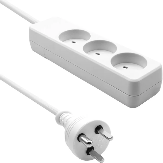 ProXtend Danish IT Power Strip 3-way 3 aljzatok 10 m fehér (KIT3-KIT10W)