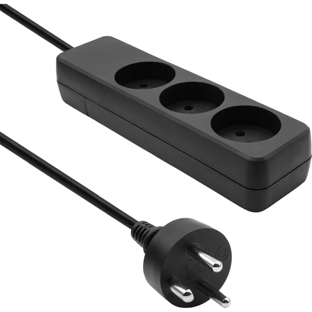 ProXtend Danish Power Strip 3 aljzatok 3 m fekete (K3-K03B)